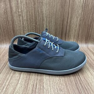 Olukai Nohea Moku Men’s No Tie Slip On Boat Shoes Gray Blue Men’s Size 9.5